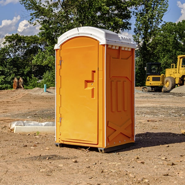 how often are the portable toilets cleaned and serviced during a rental period in Herricks